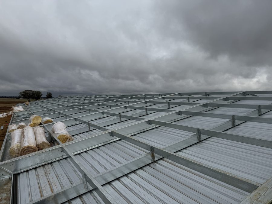 Roof framing on site